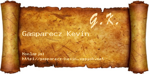 Gasparecz Kevin névjegykártya